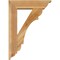 Ekena Millwork Olympic Traditional Rough Sawn Bracket w/ Offset Brace, Western Red Cedar, 6"W x 20"D x 28"H BKT0604X20X28OLY01RWR - alternate 4